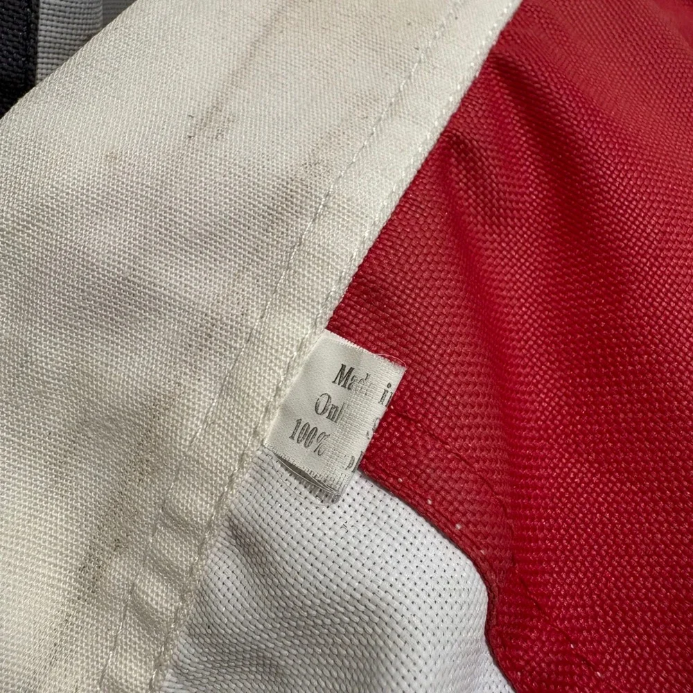 Vintage Pleated Fan Flag Bunting Unisex 68x36 Red White Blue Patriotic Decor‎